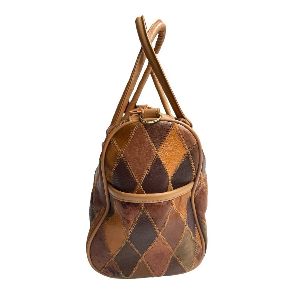Patch Work Brown Leather Bag. - image 3